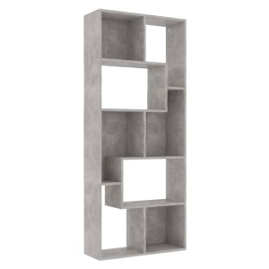 Bibliotecă, gri beton, 67x24x161 cm, PAL - Img 2