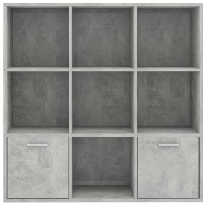 Bibliotecă, gri beton, 98 x 30 x 98 cm, PAL - Img 6