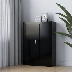 Bibliotecă, negru, 82,5 x 30,5 x 115 cm, PAL