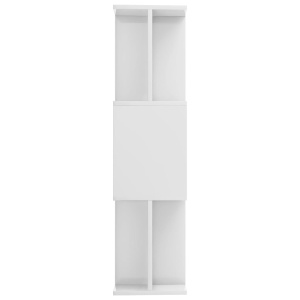 Bibliotecă/Separator cameră, alb lucios, 80x24x96 cm, PAL - Img 6