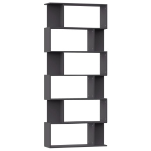 Bibliotecă/Separator cameră, gri, 80 x 24 x 192 cm, PAL - Img 2
