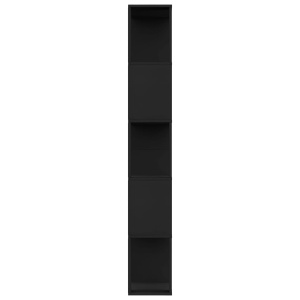Bibliotecă/Separator cameră, negru, 80x24x159 cm, PAL - Img 5