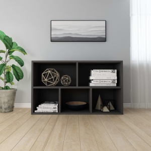 Bibliotecă/Servantă, negru, 45 x 25 x 80 cm, PAL - Img 4