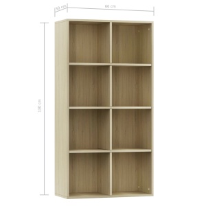 Bibliotecă/Servantă, stejar Sonoma, 66 x 30 x 130 cm, PAL - Img 10