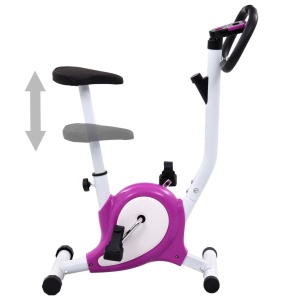 Bicicletă fitness cu curea de rezistență, mov - Img 2