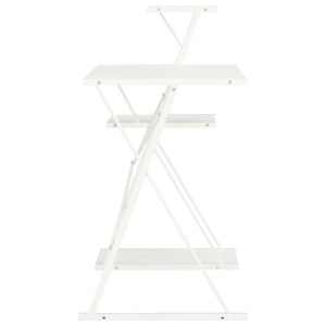Birou cu raft, alb, 116 x 50 x 93 cm - Img 3