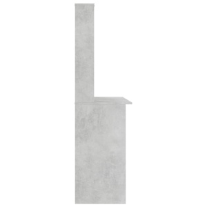 Birou cu rafturi, gri beton, 110x45x157 cm, PAL - Img 6