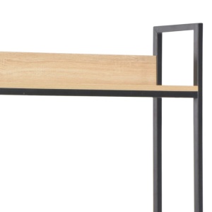 Birou de calculator, negru și stejar, 120 x 60 x 138 cm - Img 5