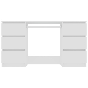 Birou de scris, alb, 140 x 50 x 77 cm, PAL - Img 4