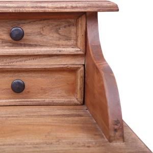 Birou de scris cu sertare, 90x50x101 cm, lemn masiv reciclat - Img 5