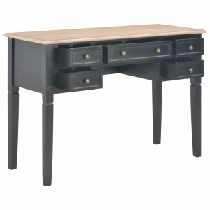 Birou de scris, negru, 109,5 x 45 x 77,5 cm, lemn - Img 2