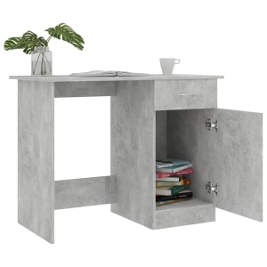 Birou, gri beton, 100 x 50 x 76 cm, PAL - Img 8