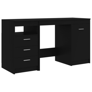 Birou, negru, 140 x 50 x 76 cm, PAL - Img 2