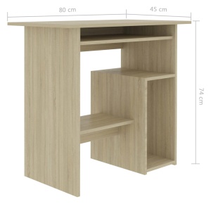 Birou, stejar Sonoma, 80 x 45 x 74 cm, PAL - Img 6