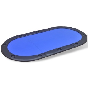 Blat de masă de poker pentru 10 jucători, pliabil, albastru - Img 2