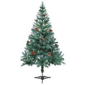 Brad de Crăciun artifcial cu conuri 150 cm