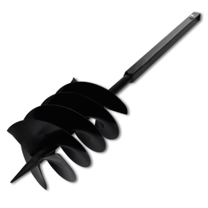 Burghiu manual cu mâner 200 mm cu 3 spirale, Negru - Img 4