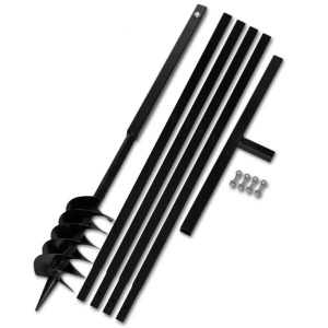 Burghiu manual găuri in pământ 120 mm cu tub prelungitor 5 m