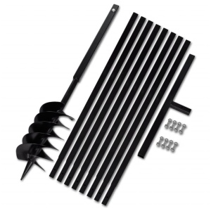 Burghiu manual găuri in pământ 150 mm cu tub prelungitor 9 m