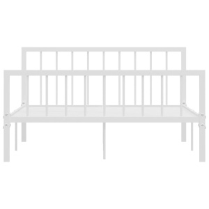 Cadru de pat, alb, 140 x 200 cm, metal - Img 3