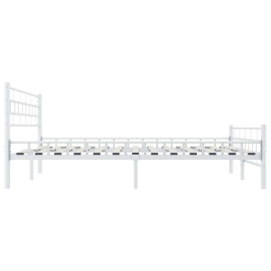 Cadru de pat, alb, 160 x 200 cm, metal - Img 4