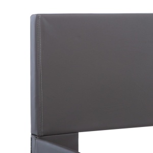 Cadru de pat cu LED, gri, 180 x 200 cm, piele artificială - Img 5