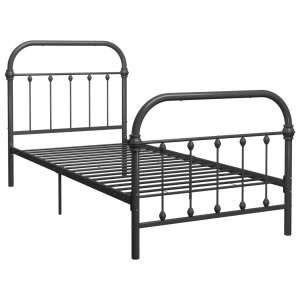Cadru de pat, gri, 100 x 200 cm, metal - Img 2