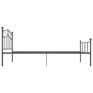 Cadru de pat, gri, 100 x 200 cm, metal - Img 4