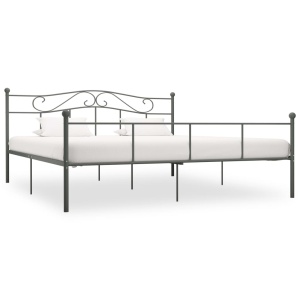 Cadru de pat, gri, 180 x 200 cm, metal