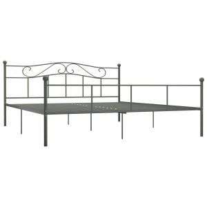 Cadru de pat, gri, 180 x 200 cm, metal - Img 2