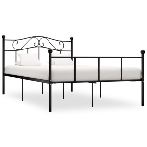 Cadru de pat, negru, 120 x 200 cm, metal
