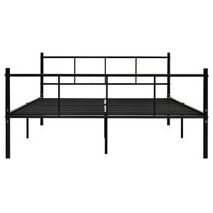 Cadru de pat, negru, 120 x 200 cm, metal - Img 3