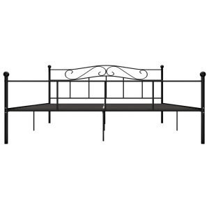Cadru de pat, negru, 180 x 200 cm, metal - Img 3