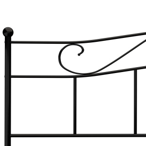 Cadru de pat, negru, 180 x 200 cm, metal - Img 6
