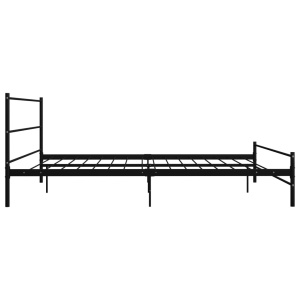 Cadru de pat, negru, 200 x 200 cm, metal - Img 4