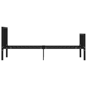Cadru de pat, negru, 90 x 200 cm, metal - Img 4