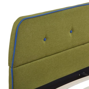Cadru de pat, verde, 140 x 200 cm, material textil - Img 6