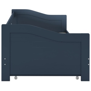 Cadru pat canapea, extensibil, gri, 90 x 200 cm, lemn de pin - Img 5