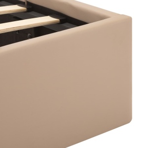 Cadru pat hidraulic cu LED cappuccino 180x200cm piele ecologică - Img 9