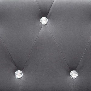 Canapea Chesterfield, formă L, catifea, 199 x 142 x 72 cm, gri - Img 2