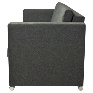 Canapea cu 3 locuri, gri inchis, material textil - Img 7