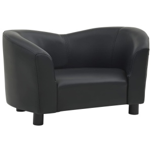 Canapea pentru câini, negru, 67x41x39 cm, piele ecologică - Img 2