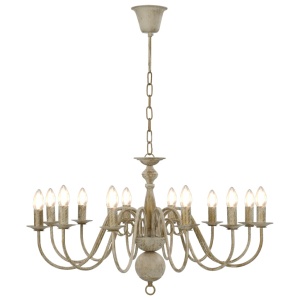 Candelabru, alb vintage, 12 becuri E14 - Img 4