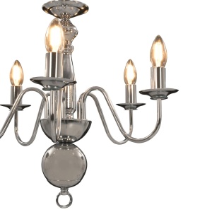 Candelabru, argintiu, 5 becuri E14 - Img 12