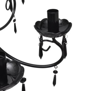 Candelabru elegant cu 6 brațe, Negru - Img 3