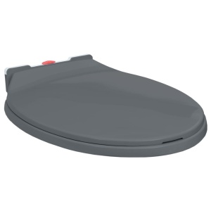 Capac WC cu inchidere silențioasă, eliberare rapidă, gri, oval