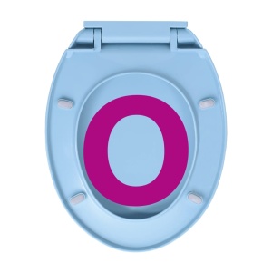 Capac WC inchidere silențioasă eliberare rapidă albastru oval - Img 10