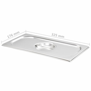 Capace pentru tavă GN 1/3, 4 buc., oțel inoxidabil - Img 5