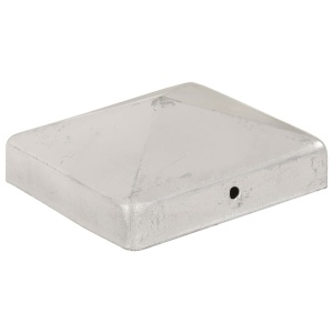 Capace stâlpi de gard piramidă 6 buc. metal galvanizat 91x91 mm - Img 4