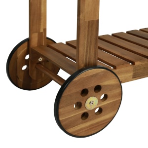 Cărucior bucătărie grădină, 92x43,5x141,5 cm, lemn de acacia - Img 5